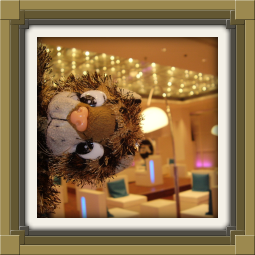 Junior in the EA Business Lounge at the Games Convention