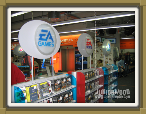 EA GAMES and EA SPORTS displays