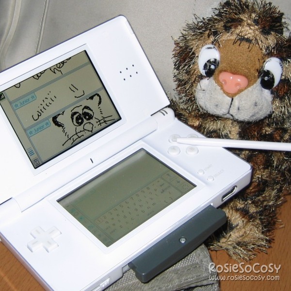 Junior drawing on Nintendo DS